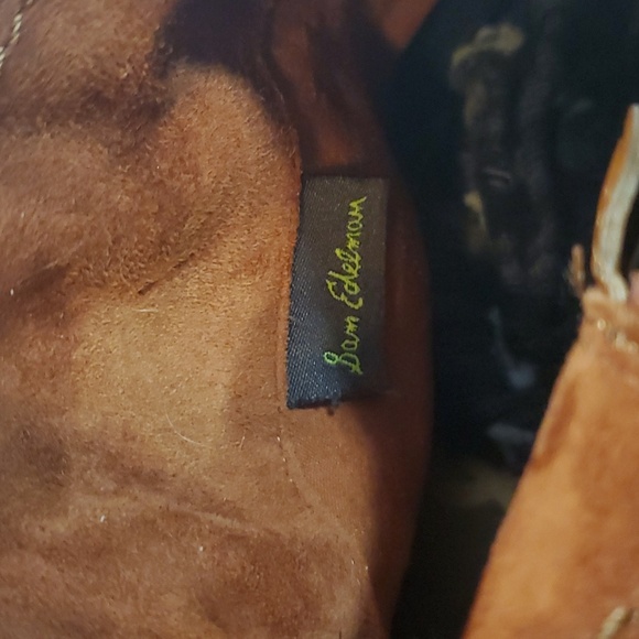 Sam Edelman Louie fring women's orange  suede western ankle short boots size 7.5 - Picture 8 of 16